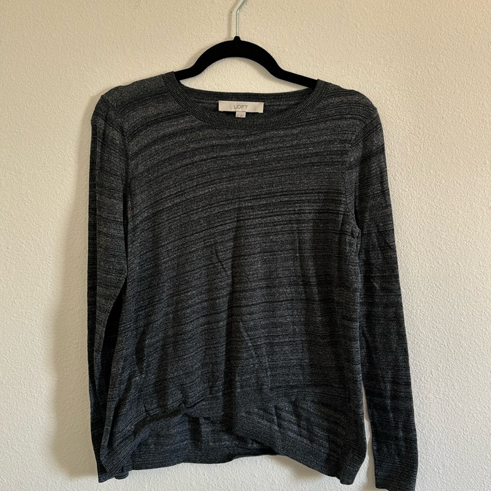 Loft grey light weight sweater. Size M